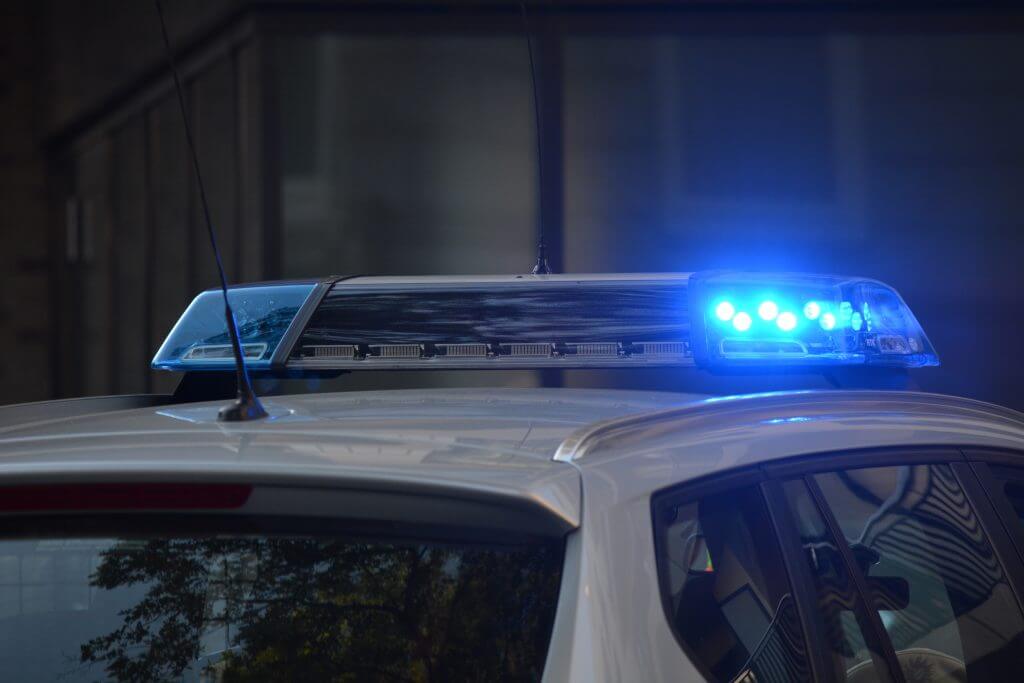 top of police car